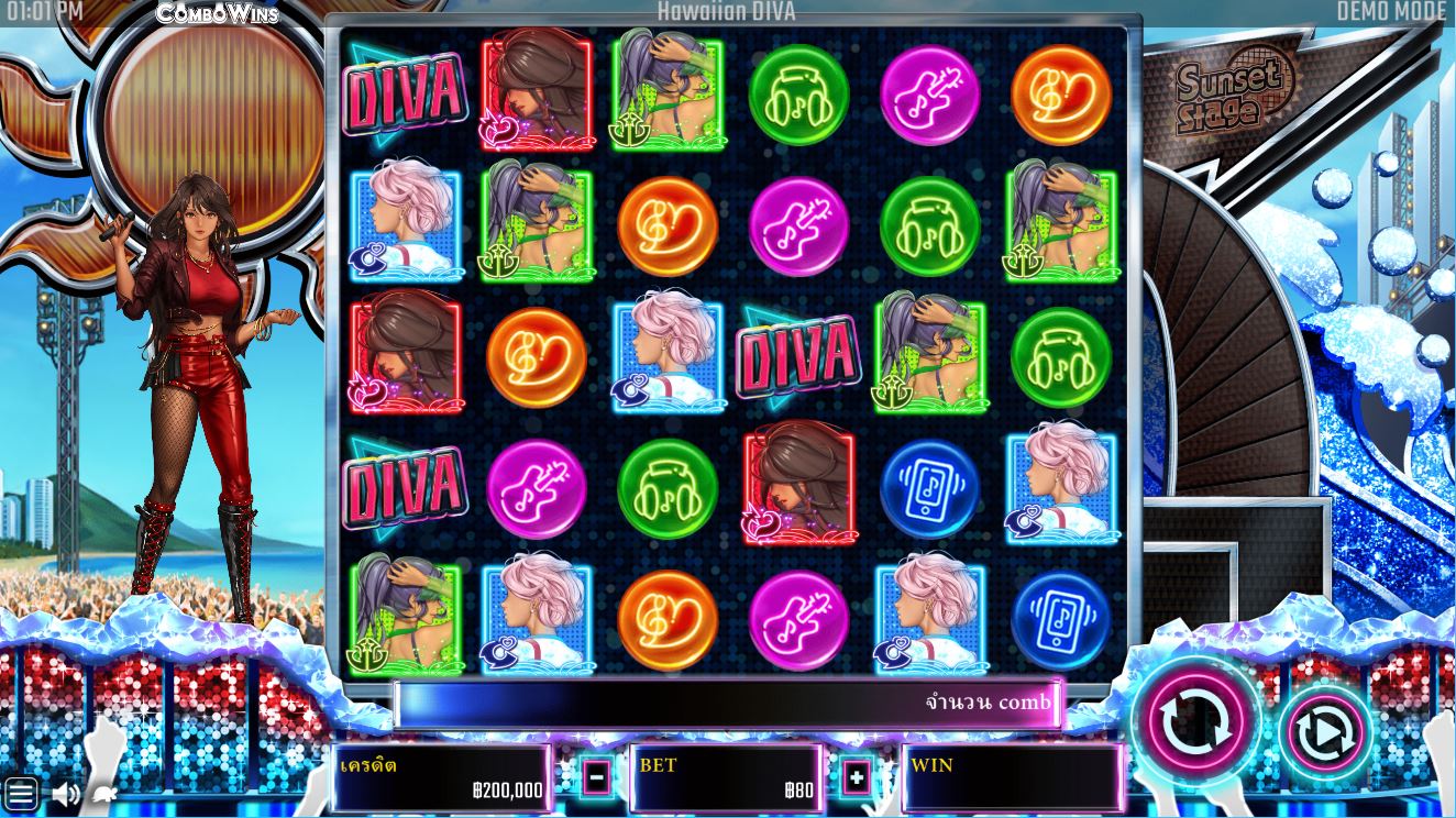 เล่น เกมสล็อตออนไลน์ Hawaiian Diva Slot 2023 ที่ Live Casino House